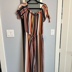 Off Shoulder Colorful Jumpsuit (Size M)